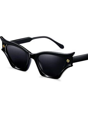 Cat Eye Sunglasses for Women Modern Retro Style Fashion Decorative Bat Shades